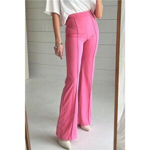 High-Waisted Bootcut Pants